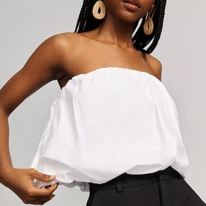 Maeve Strapless Poplin Bubble Top